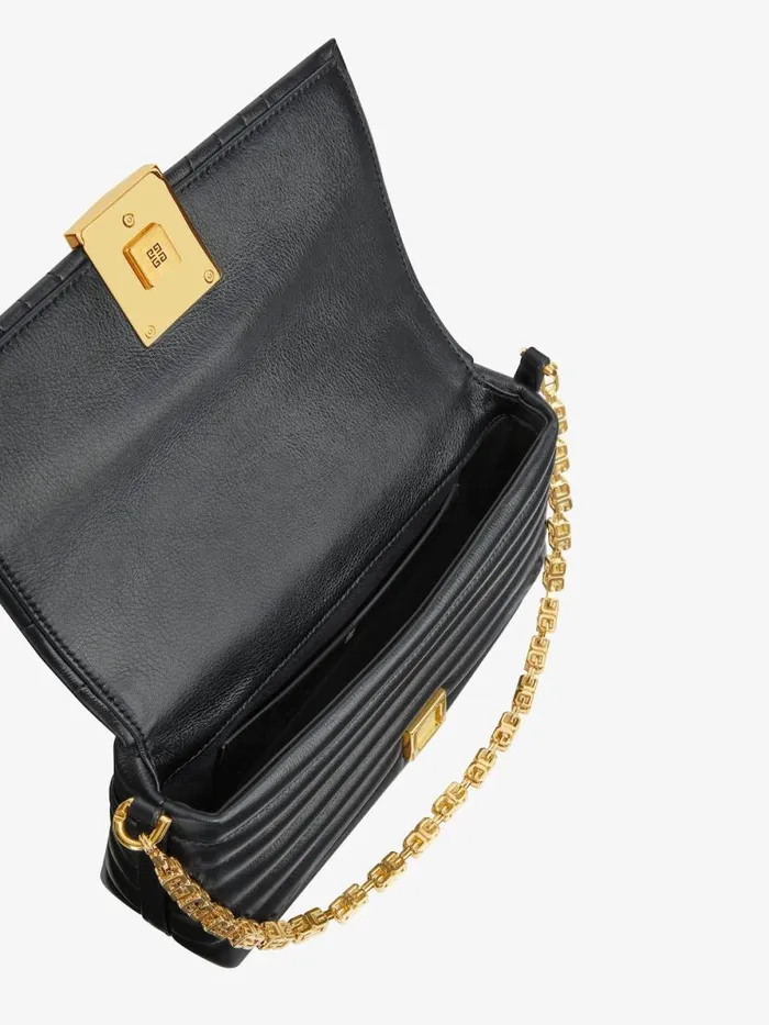 Small 4g Soft Bag In Quilted Leather With Chain Black Women Givenchy Crossbody Bags