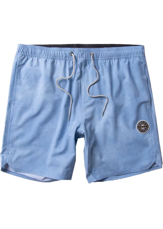 Solid Sets 17quot Ecolastic Boardshort Blue Wash Men Vissla Boardshorts