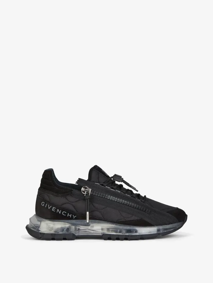 Spectre Sneakers In Quilted Fabric And Suede Blackgrey Men Givenchy Sneakers