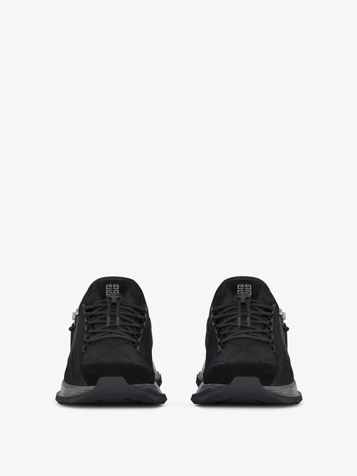 Spectre Sneakers In Quilted Fabric And Suede Blackgrey Men Givenchy Sneakers