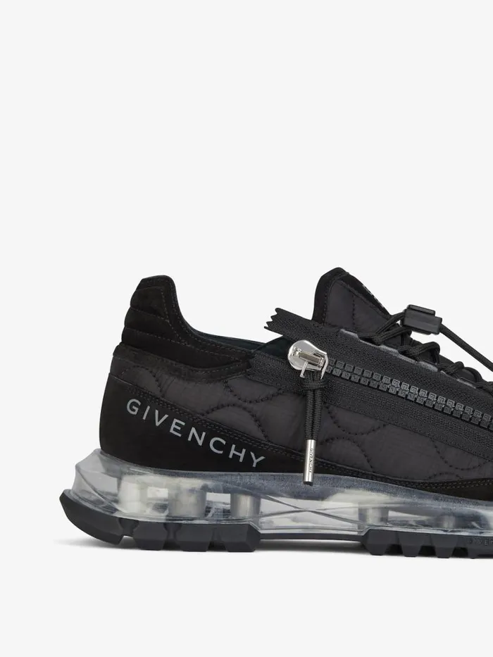 Spectre Sneakers In Quilted Fabric And Suede Blackgrey Men Givenchy Sneakers