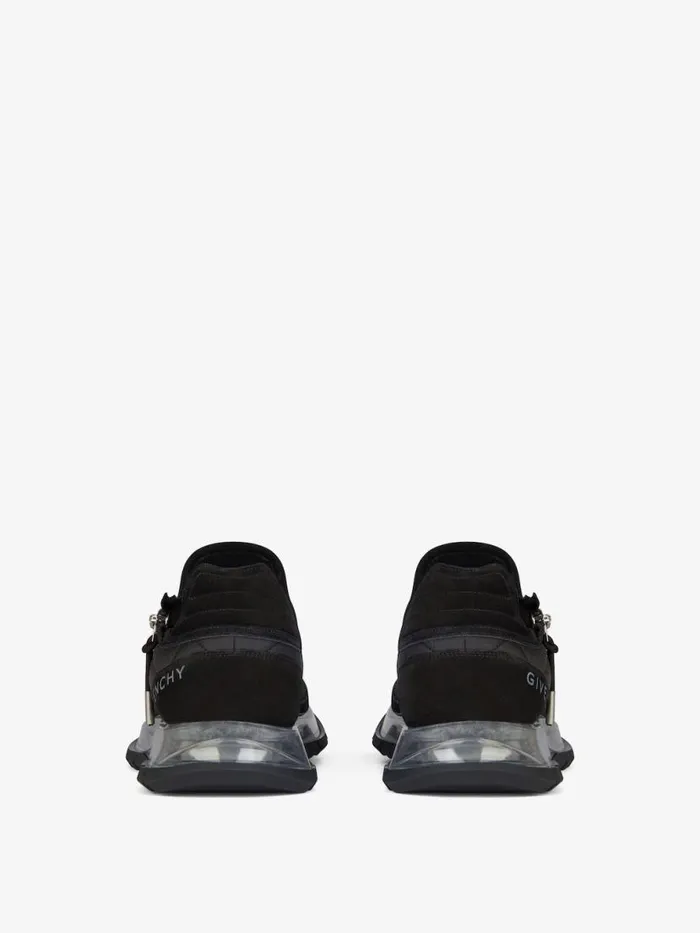 Spectre Sneakers In Quilted Fabric And Suede Blackgrey Men Givenchy Sneakers