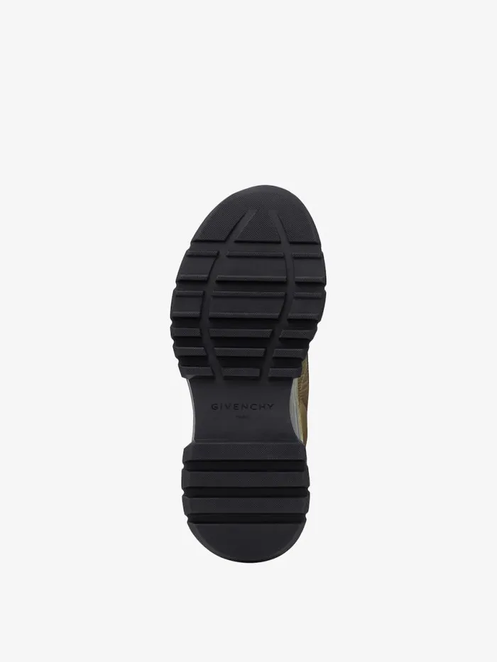 Spectre Sneakers In Quilted Fabric And Suede Khakiblack Men Givenchy Sneakers