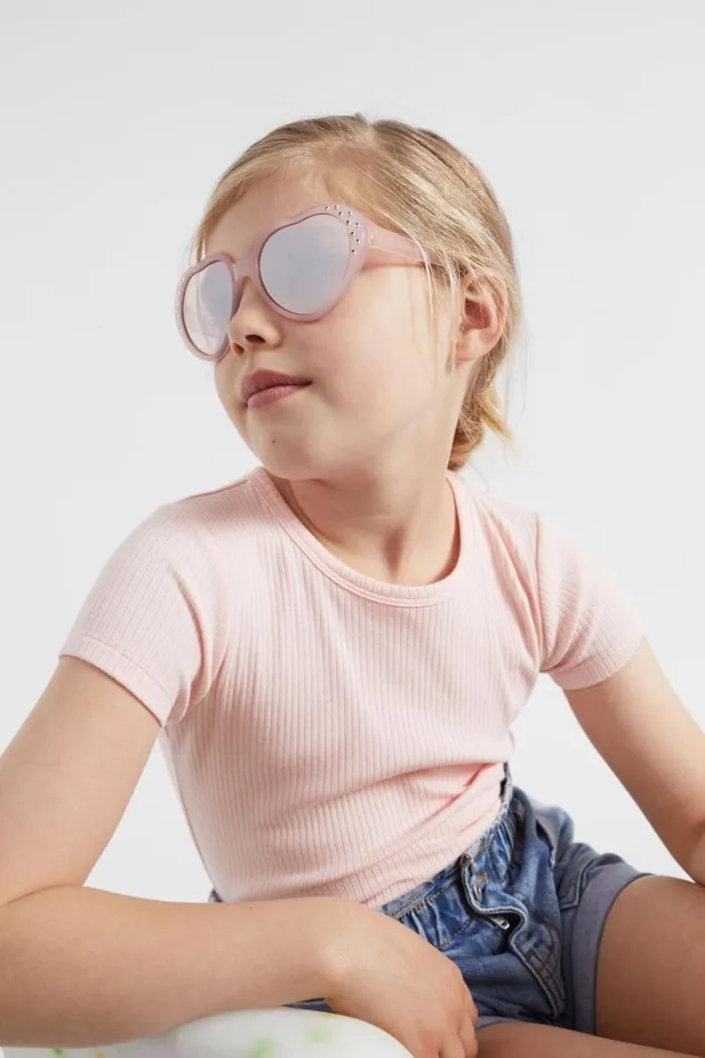 Sunglasses and Goggles Girl Seed Heritage Crystal Heart Sunglasses Dusty Rose