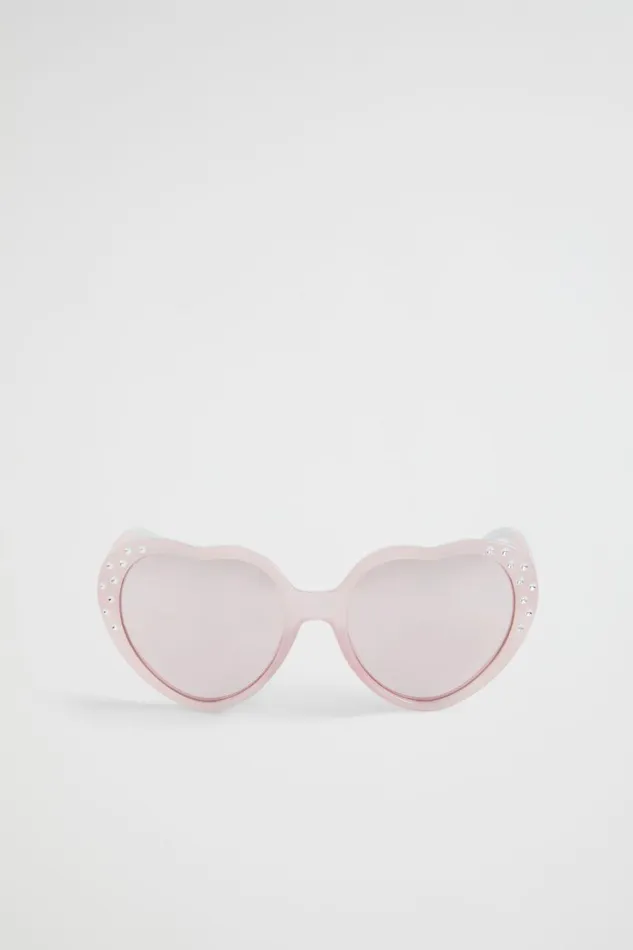 Sunglasses and Goggles Girl Seed Heritage Crystal Heart Sunglasses Dusty Rose