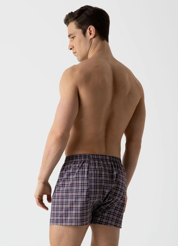 SUNSPEL Boxer Shorts Classic Boxer Shorts Maroon Check 8211 Men