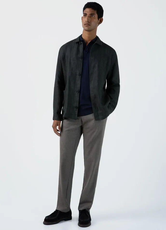 SUNSPEL Jackets and Coats Hopsack Twin Pocket Jacket Khaki 8211 Men