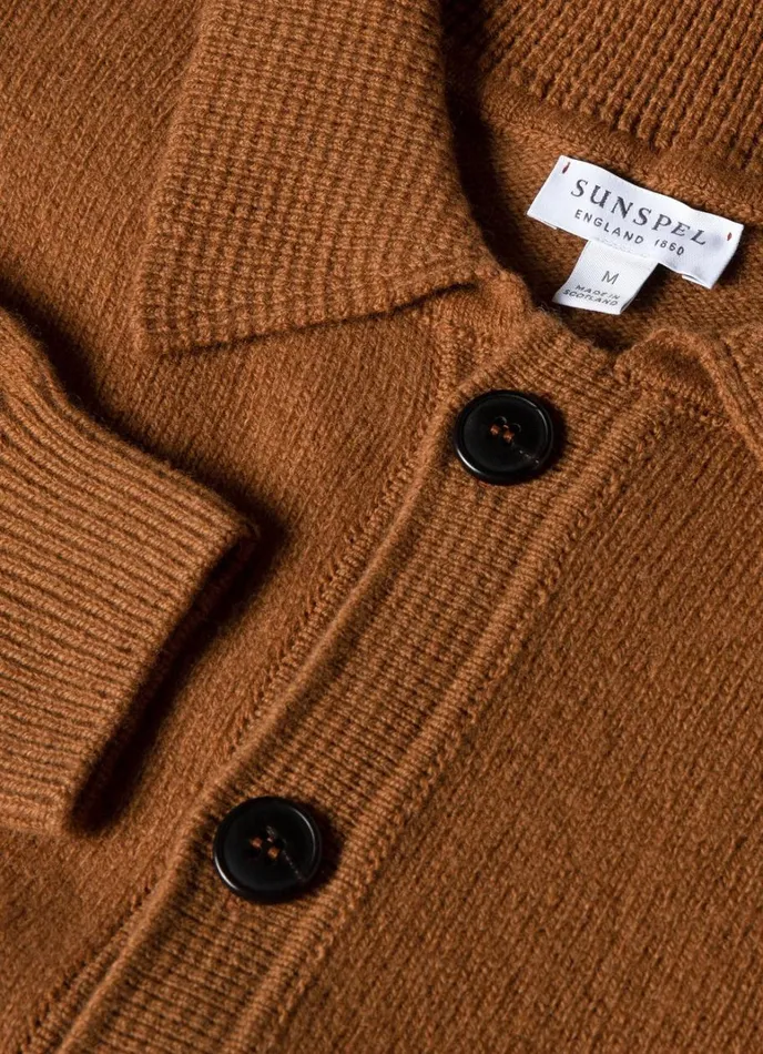 SUNSPEL Jackets and Coats Lambswool Jacket Dark Camel 8211 Men
