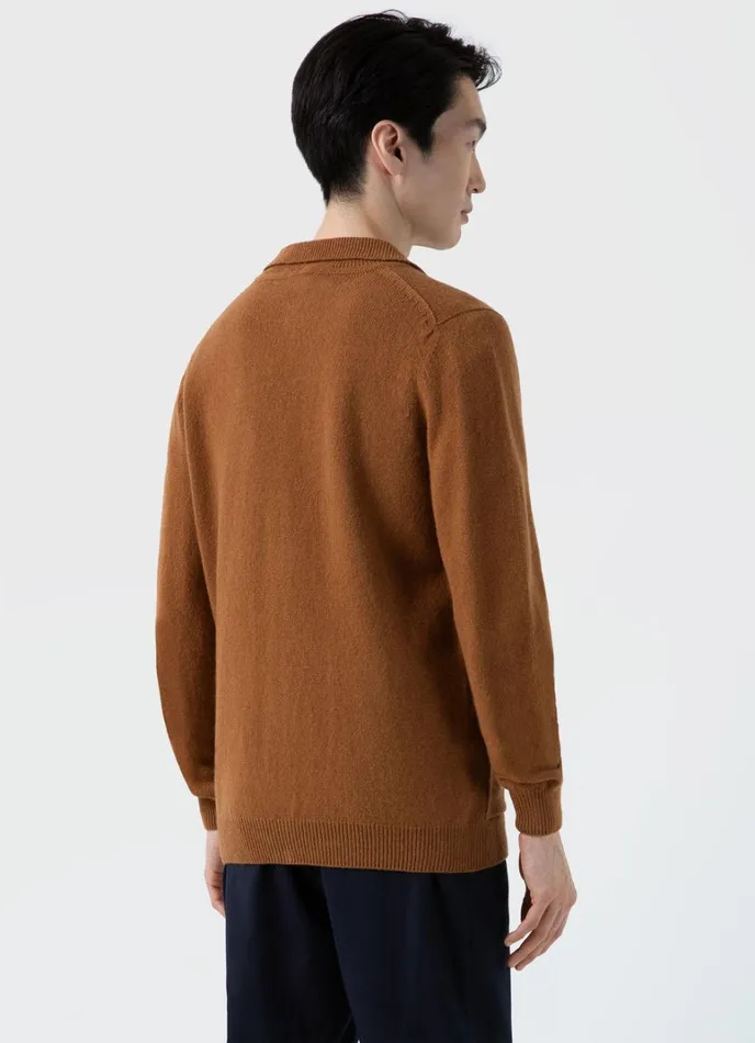 SUNSPEL Jackets and Coats Lambswool Jacket Dark Camel 8211 Men