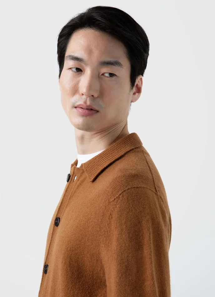 SUNSPEL Jackets and Coats Lambswool Jacket Dark Camel 8211 Men
