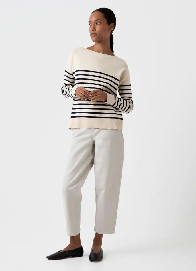 SUNSPEL Knitwear Breton Stripe Jumper Ecrunavy Breton Stripe 8211 Women