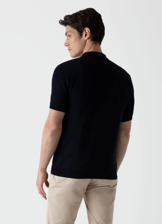 SUNSPEL Knitwear Knit Polo Shirt Navy 8211 Men