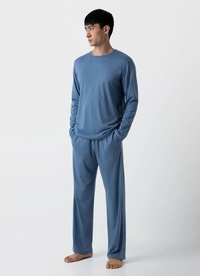 SUNSPEL Loungewear and Sleepwear Cotton Modal Lounge Pant Bluestone 8211 Men