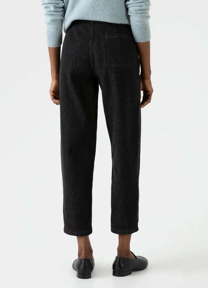 SUNSPEL Pants Denim Tapered Trouser Black Denim Wash 8211 Women