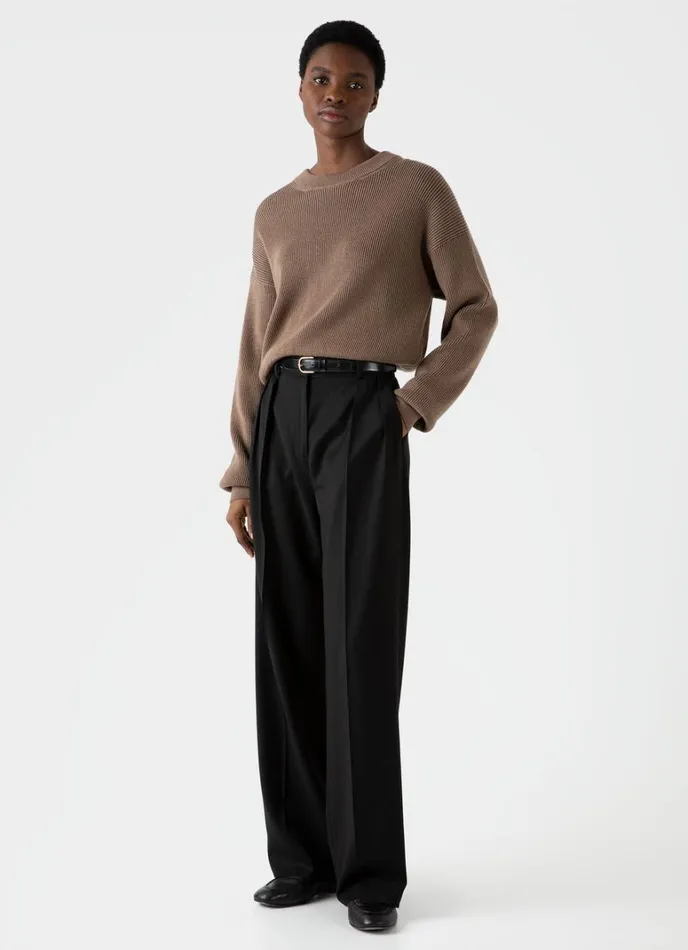SUNSPEL Pants Pleated Wool Trouser Black 8211 Women