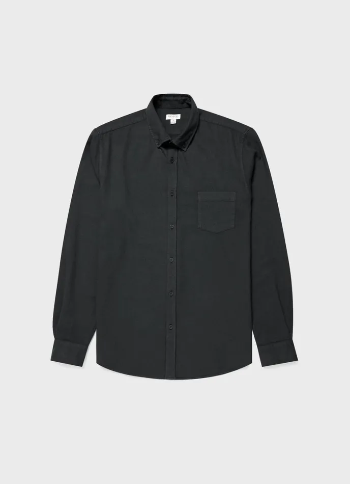 SUNSPEL Shirts Button Down Flannel Shirt Anthracite 8211 Men