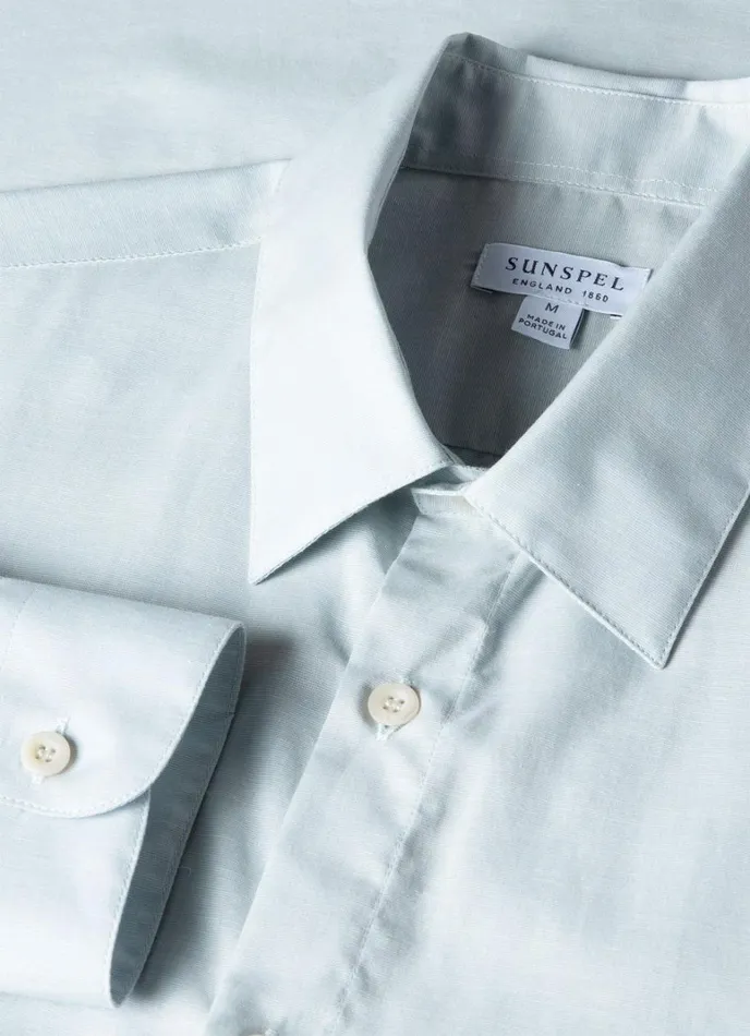 SUNSPEL Shirts Cotton Cashmere Shirt Light Blue 8211 Men