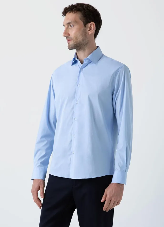 SUNSPEL Shirts Cotton Stretch Shirt Light Blue 8211 Men