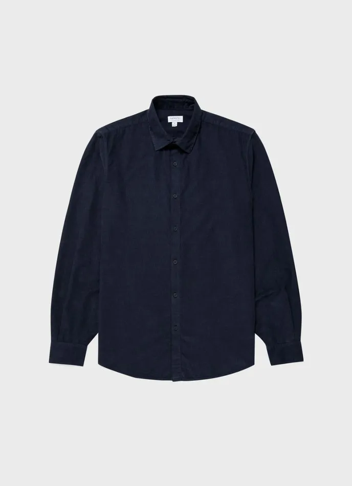 SUNSPEL Shirts Fine Cord Shirt Navy 8211 Men