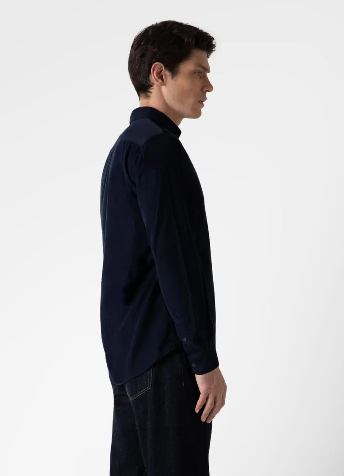 SUNSPEL Shirts Fine Cord Shirt Navy 8211 Men