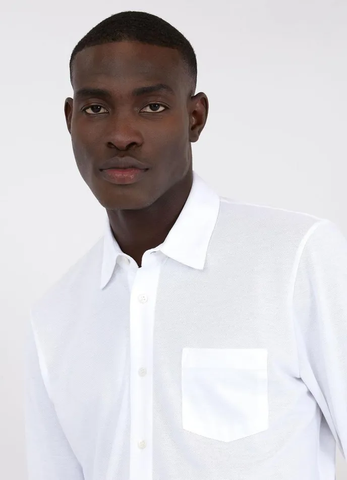 SUNSPEL Shirts Piqu Shirt White 8211 Men