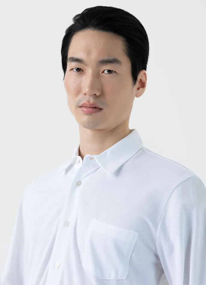 SUNSPEL Shirts Piqu Shirt White 8211 Men