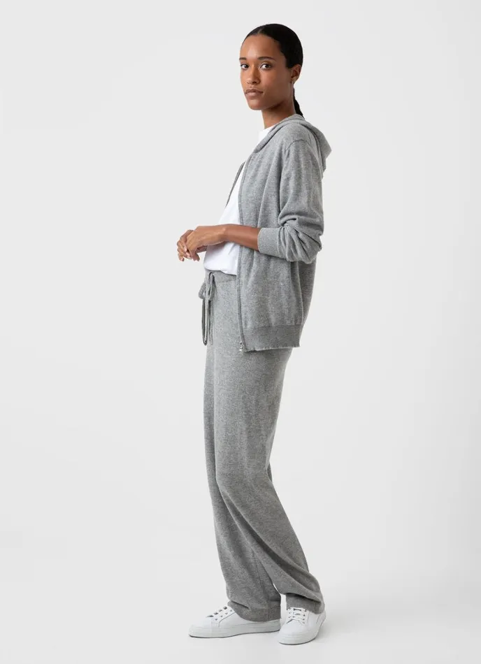 SUNSPEL Sweatshirts and Sweatpants Cashmere Zip Hoodie Grey Melange 8211 Women