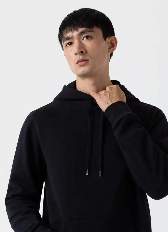 SUNSPEL Sweatshirts and Sweatpants Loopback Hoodie Black 8211 Men