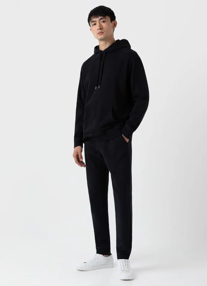SUNSPEL Sweatshirts and Sweatpants Loopback Hoodie Black 8211 Men