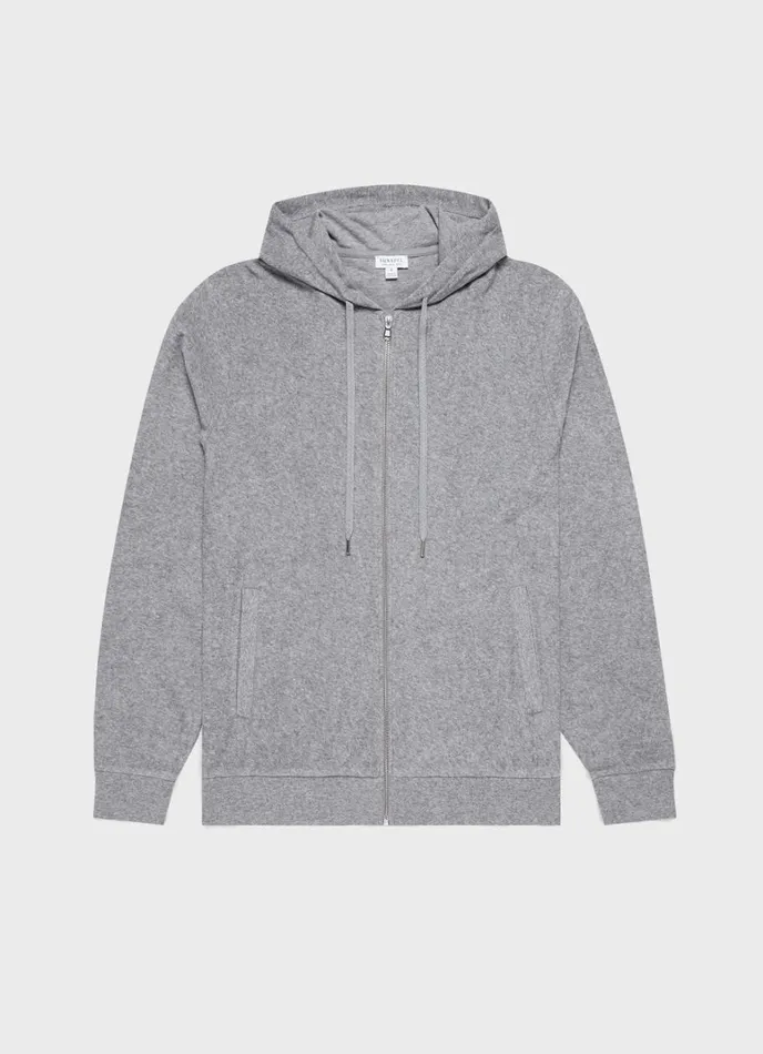 SUNSPEL Sweatshirts and Sweatpants Towelling Hoodie Grey Melange 8211 Men