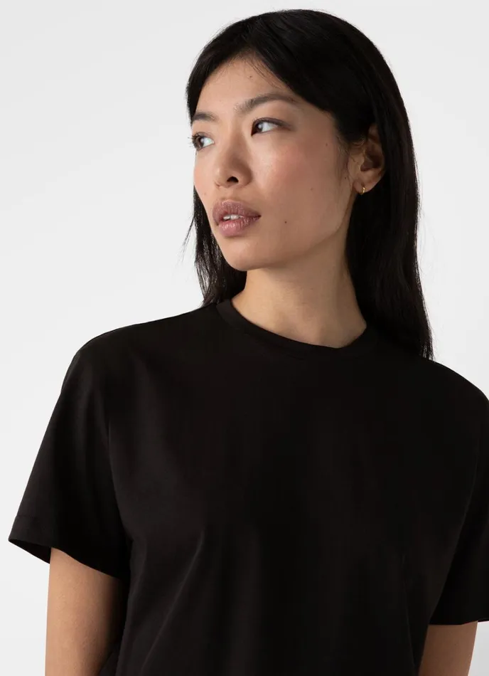 SUNSPEL Tshirts and Tops Boy Fit Tshirt Coffee 8211 Women