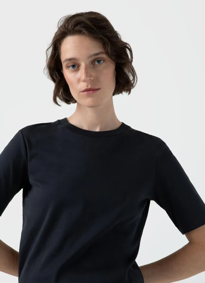 SUNSPEL Tshirts and Tops Mid Sleeve Tshirt Black 8211 Women