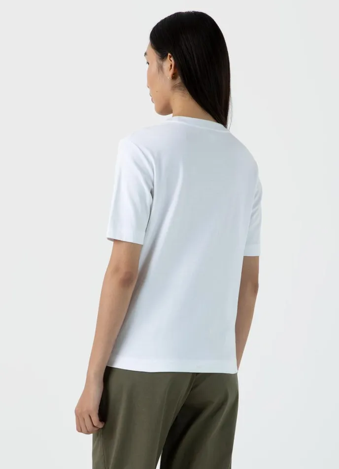 SUNSPEL Tshirts and Tops Mid Sleeve Tshirt White 8211 Women