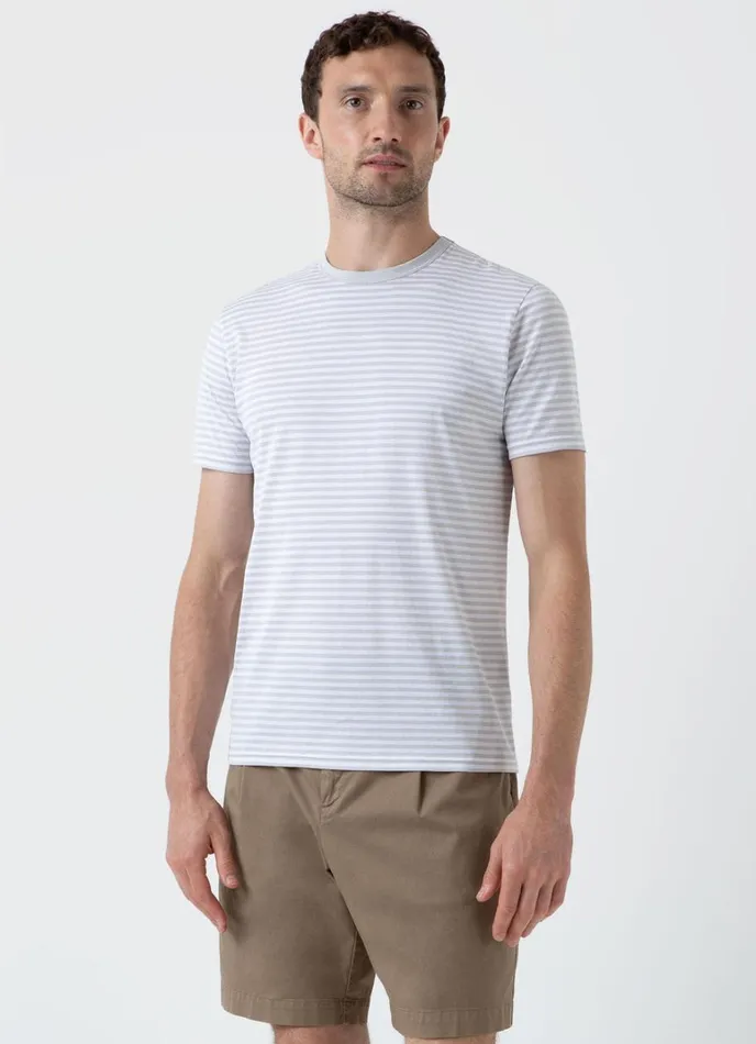 SUNSPEL Tshirts Classic Tshirt Smokewhite English Stripe 8211 Men