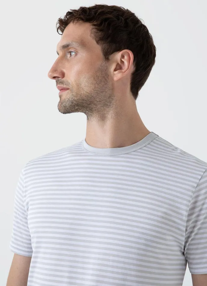 SUNSPEL Tshirts Classic Tshirt Smokewhite English Stripe 8211 Men