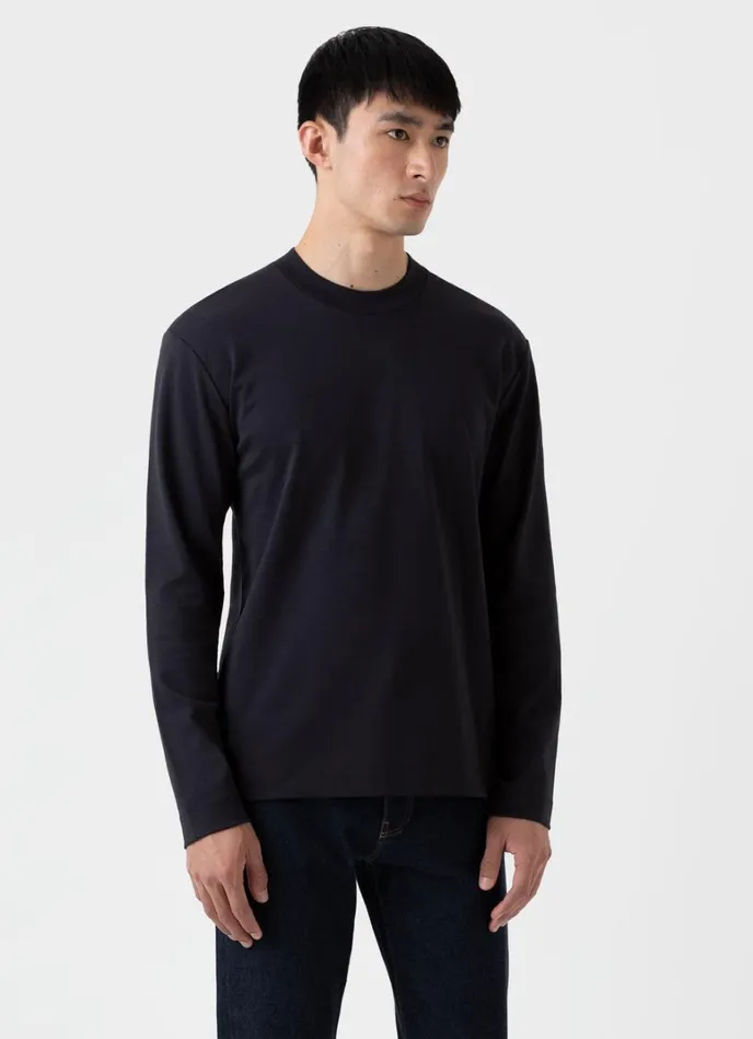 SUNSPEL Tshirts Long Sleeve Heavyweight Tshirt Black 8211 Men