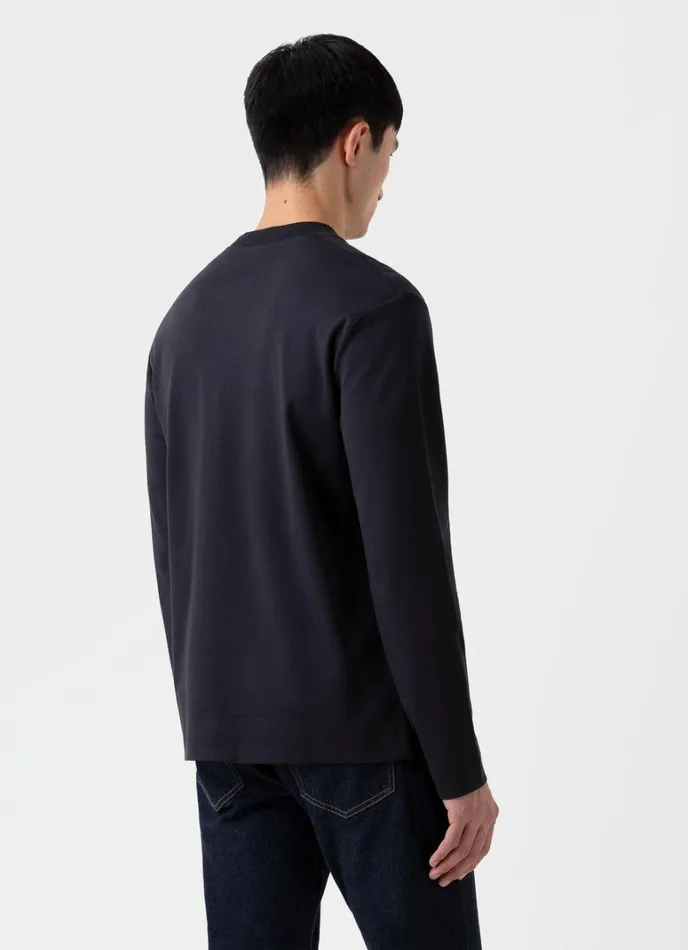 SUNSPEL Tshirts Long Sleeve Heavyweight Tshirt Black 8211 Men