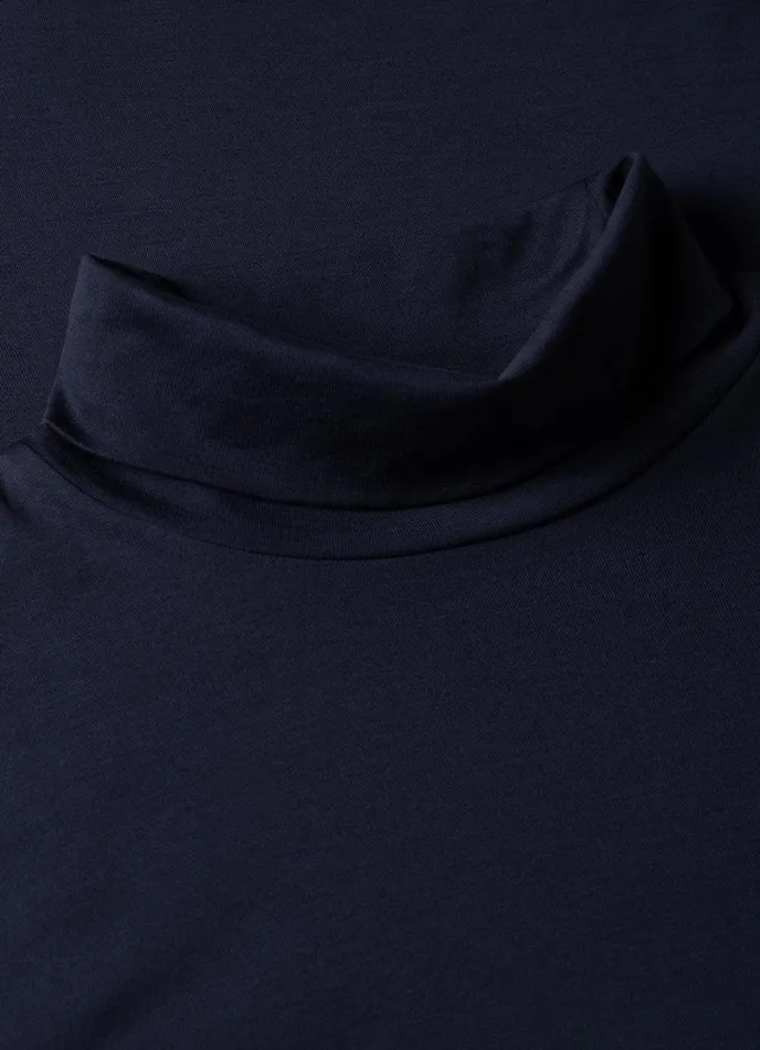 SUNSPEL Tshirts Long Sleeve Roll Neck Tshirt Navy 8211 Men