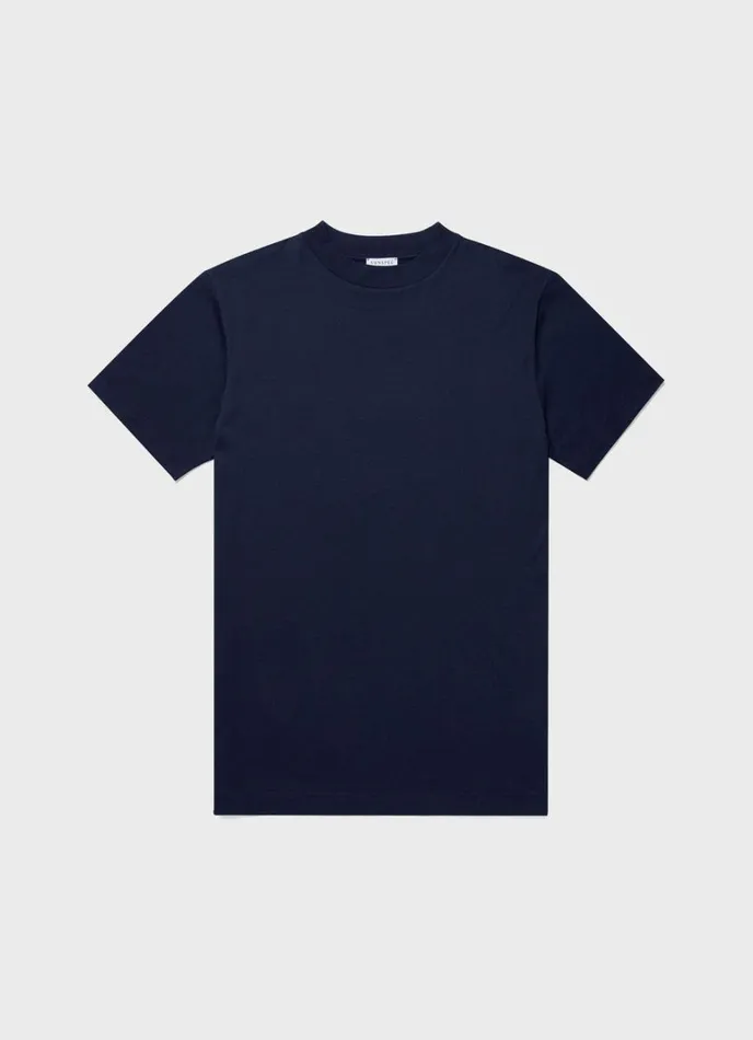 SUNSPEL Tshirts Mock Neck Tshirt Navy 8211 Men