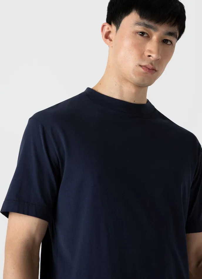 SUNSPEL Tshirts Mock Neck Tshirt Navy 8211 Men