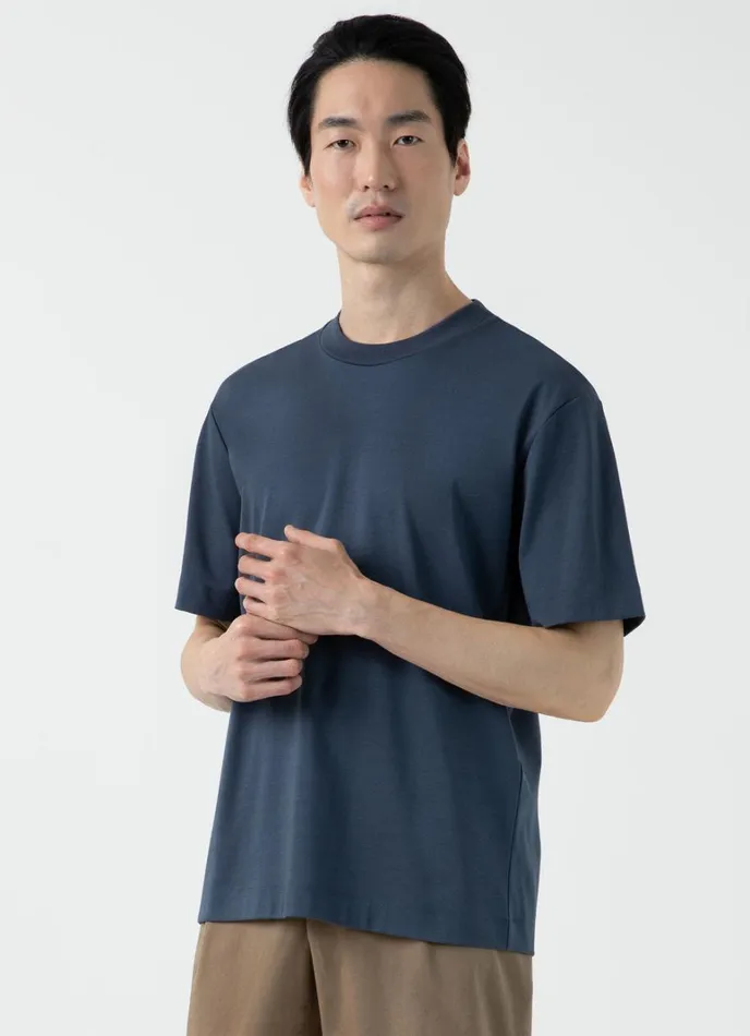 SUNSPEL Tshirts Relaxed Fit Heavyweight Tshirt Slate Blue 8211 Men