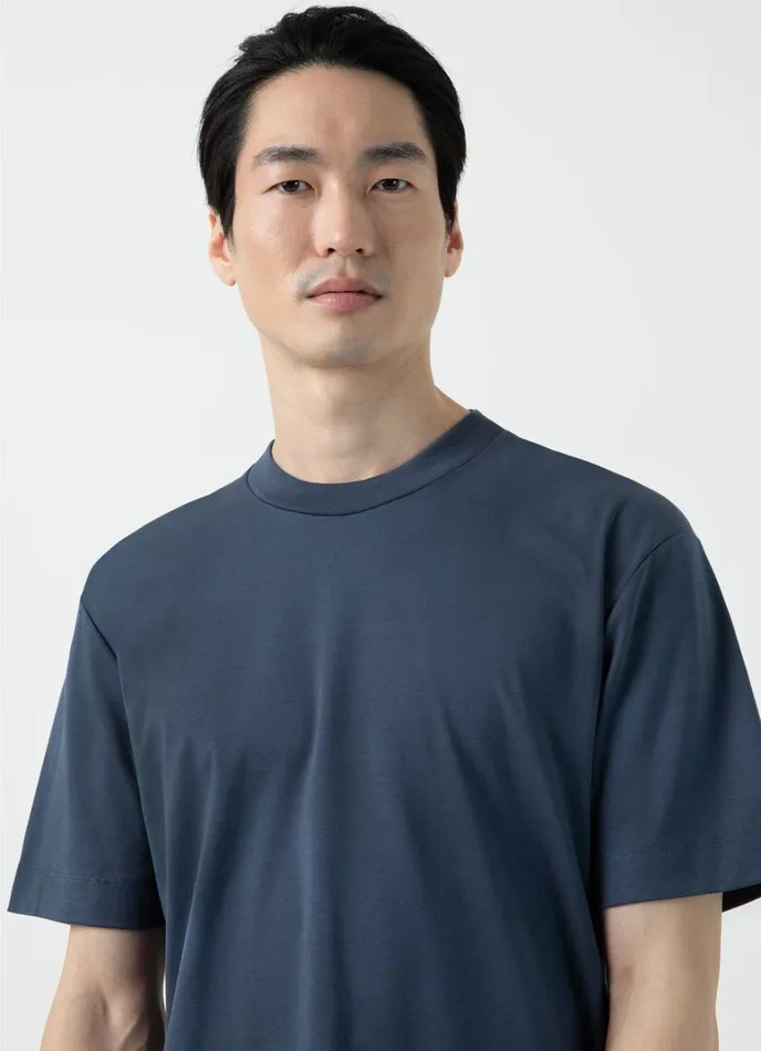 SUNSPEL Tshirts Relaxed Fit Heavyweight Tshirt Slate Blue 8211 Men