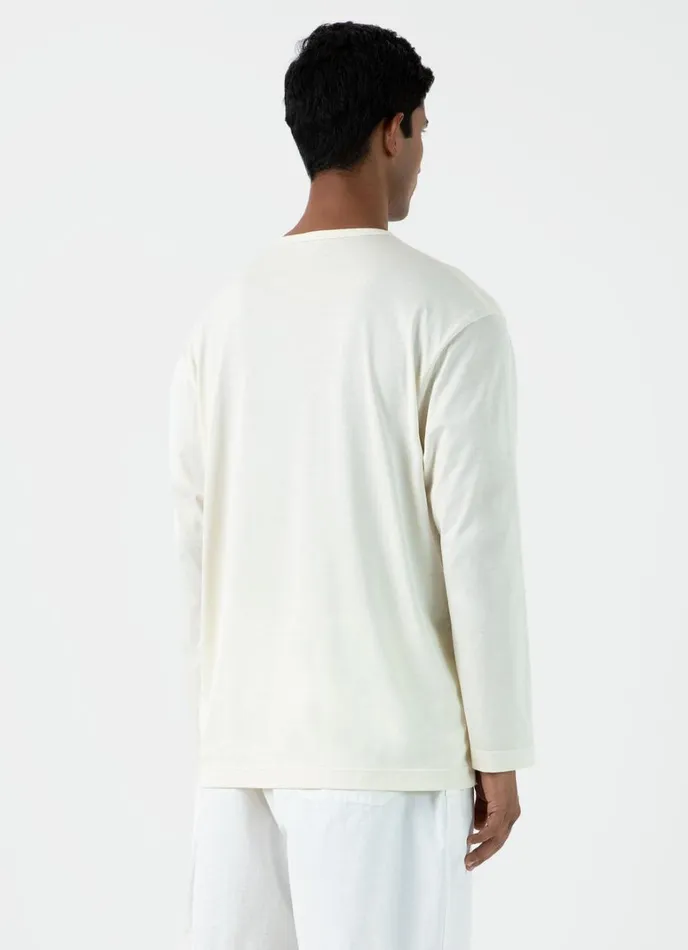 SUNSPEL Tshirts X Nigel Cabourn Long Sleeve Tshirt Stone White 8211 Men