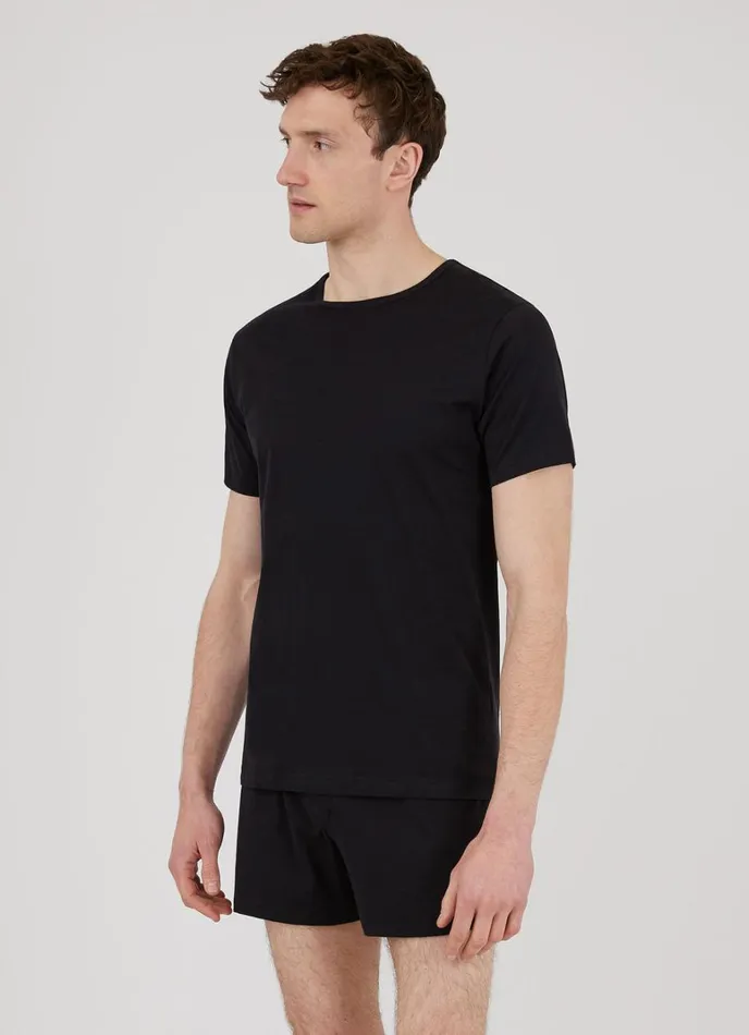 SUNSPEL Underwear Tops Superfine Cotton Underwear Tshirt Black 8211 Men