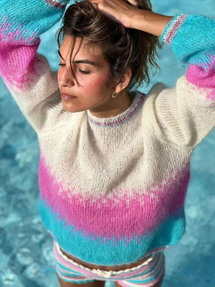 Sweaters Women Rose Carmine SWEATER TIEandDYE HONOLULU