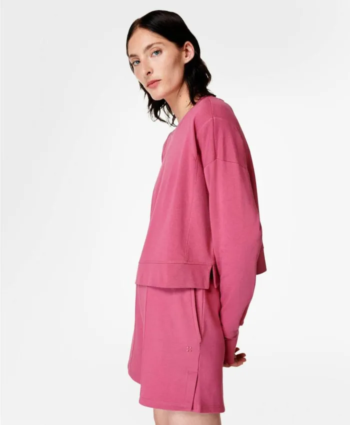 Sweaty Betty After Class Crop Sweatshirt Adventure Pink Clothing Sweatshirts Hoodies