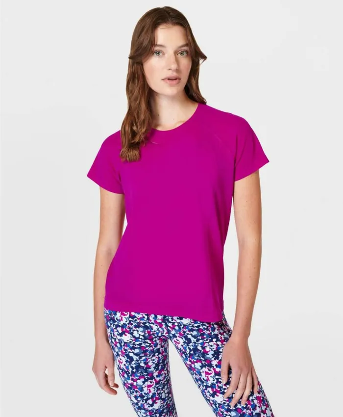 Sweaty Betty Athlete Seamless Featherweight Tee Magenta Fusion Purple Clothing TShirts Sweaty Betty Athlete Seamless Featherweight Tee Magenta Fusion Purple Clothing TShirts