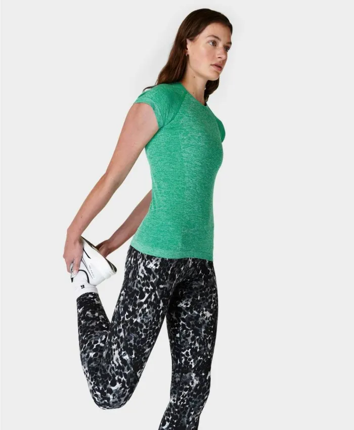 Sweaty Betty Athlete Seamless Workout Tee Electro Green Clothing TShirts