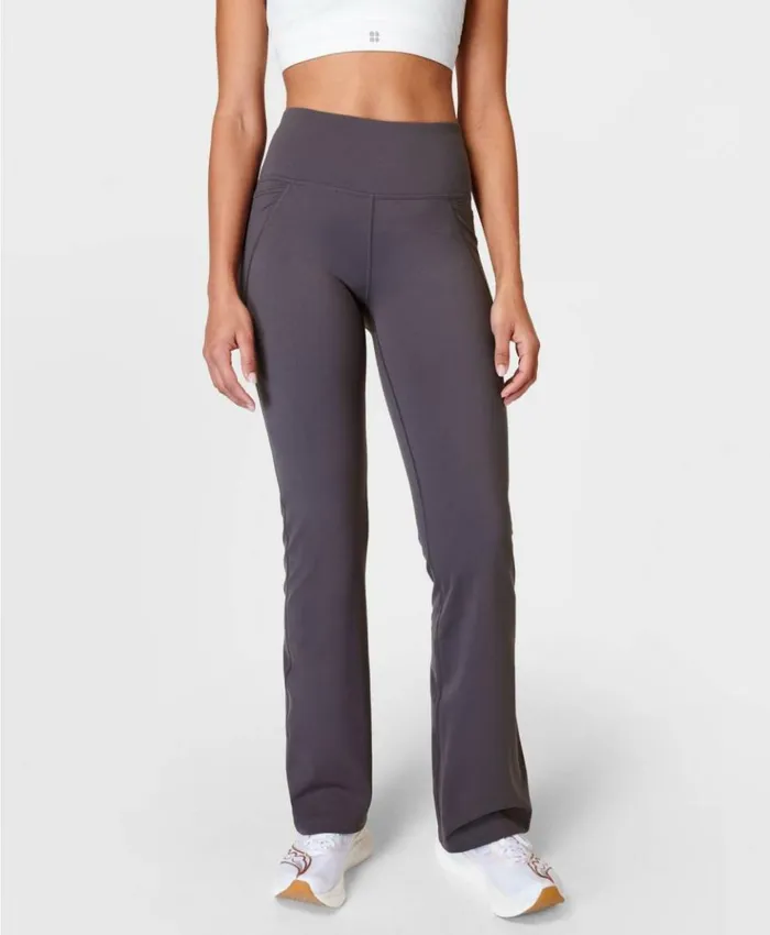 Sweaty Betty Power Bootcut Workout Pants Urban Grey Clothing Flared