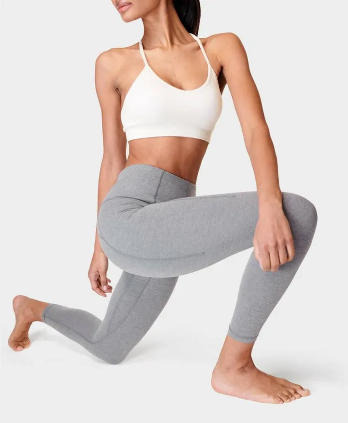Sweaty Betty Super Soft 78 Yoga Leggings Medium Grey Marl Clothing 78 Length